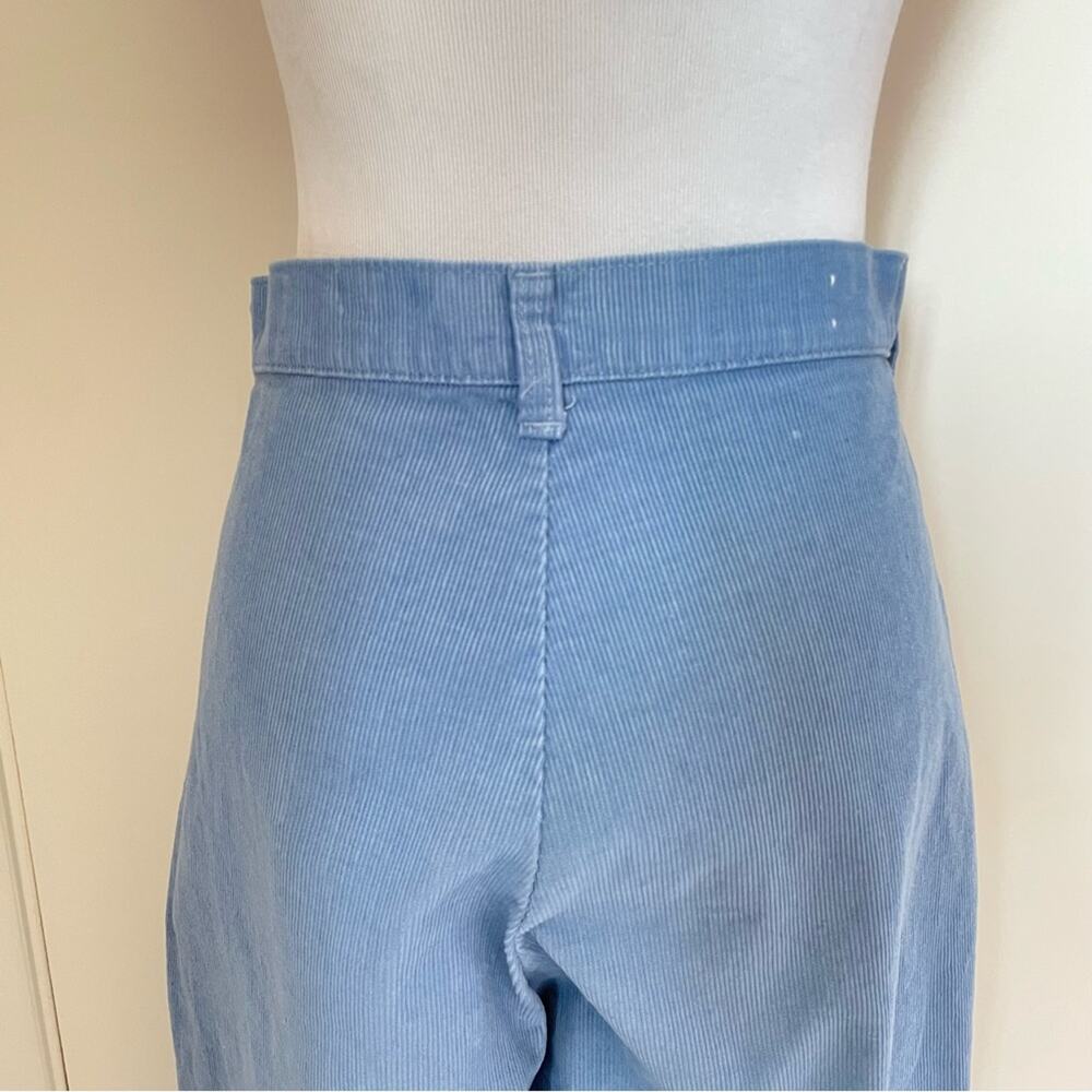 River Trader Y2K High Rise Pleated Tapered Corduroy Pants Blue Slouchy Normcore - Picture 3 of 16